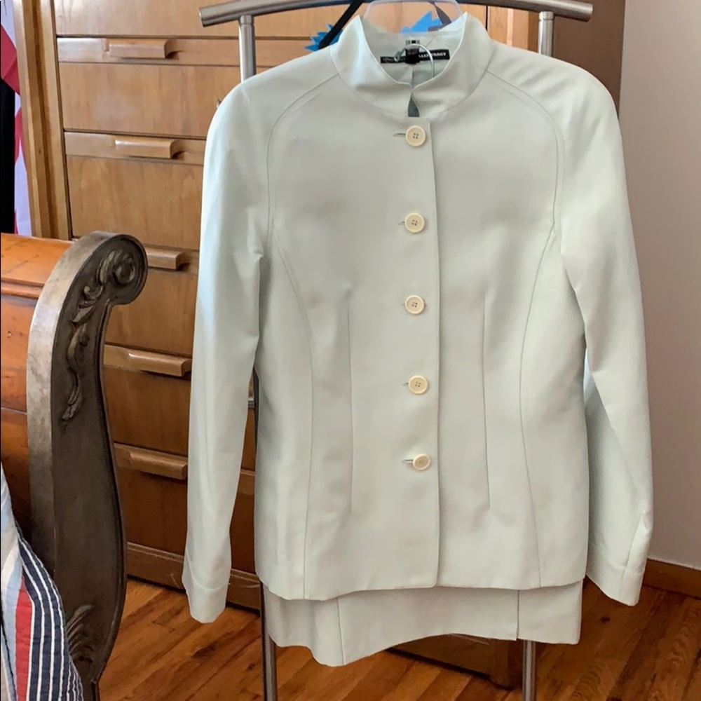 jacket with a skirt in mint color
